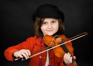 Child Playing Viola